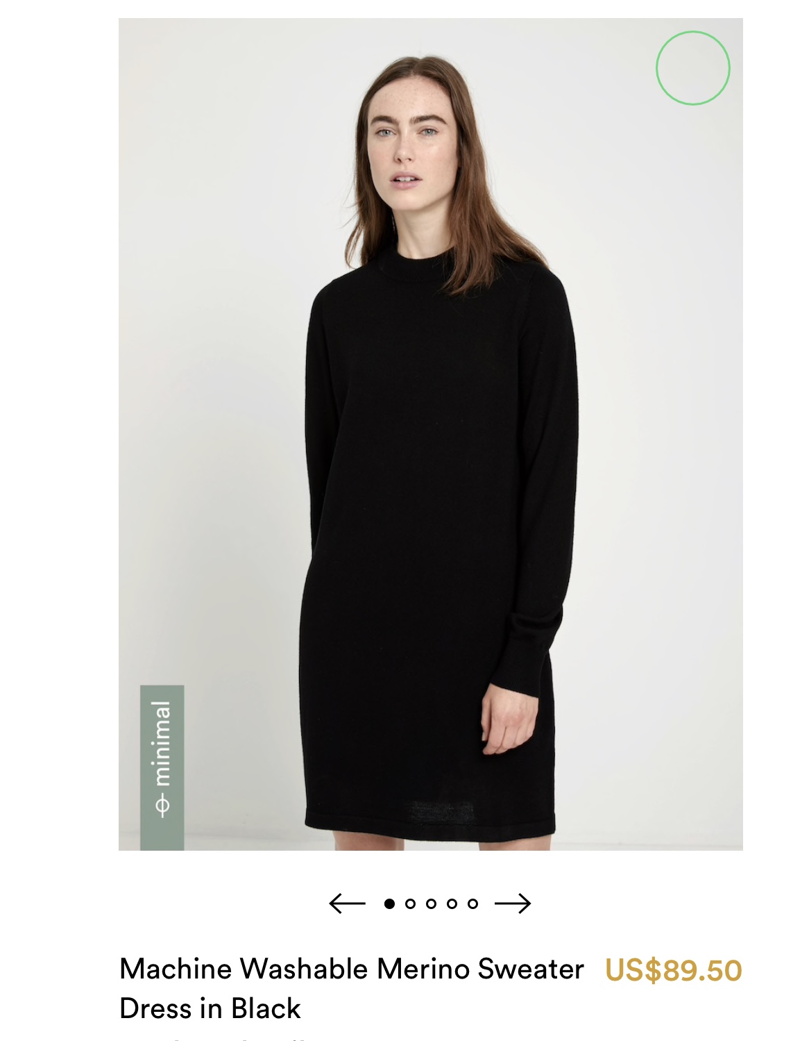 frank & oak - machine washable merino sweater dress